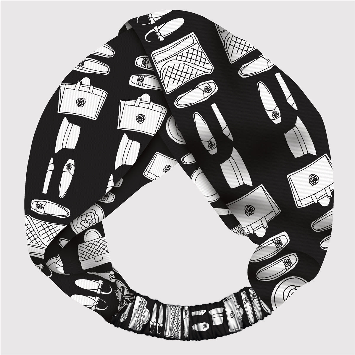 Wholesale silk twill silk adjustable elastic printing hair band